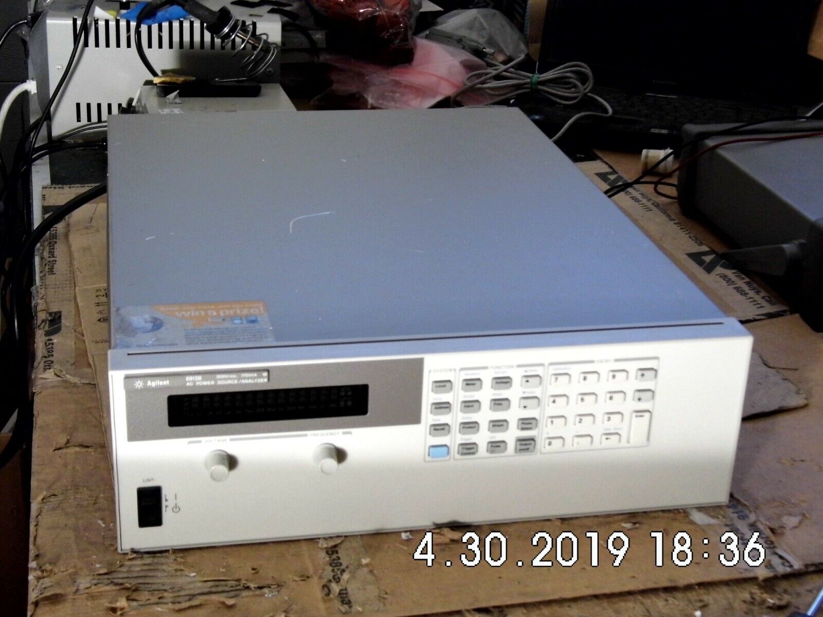 Agilent HP 6813B opt. 020 AC Power Source/Analyzer,1750VA,300V,13A Agilent HP 6813B opt. 020 AC Power Source/Analyzer,1750VA,300V,13A